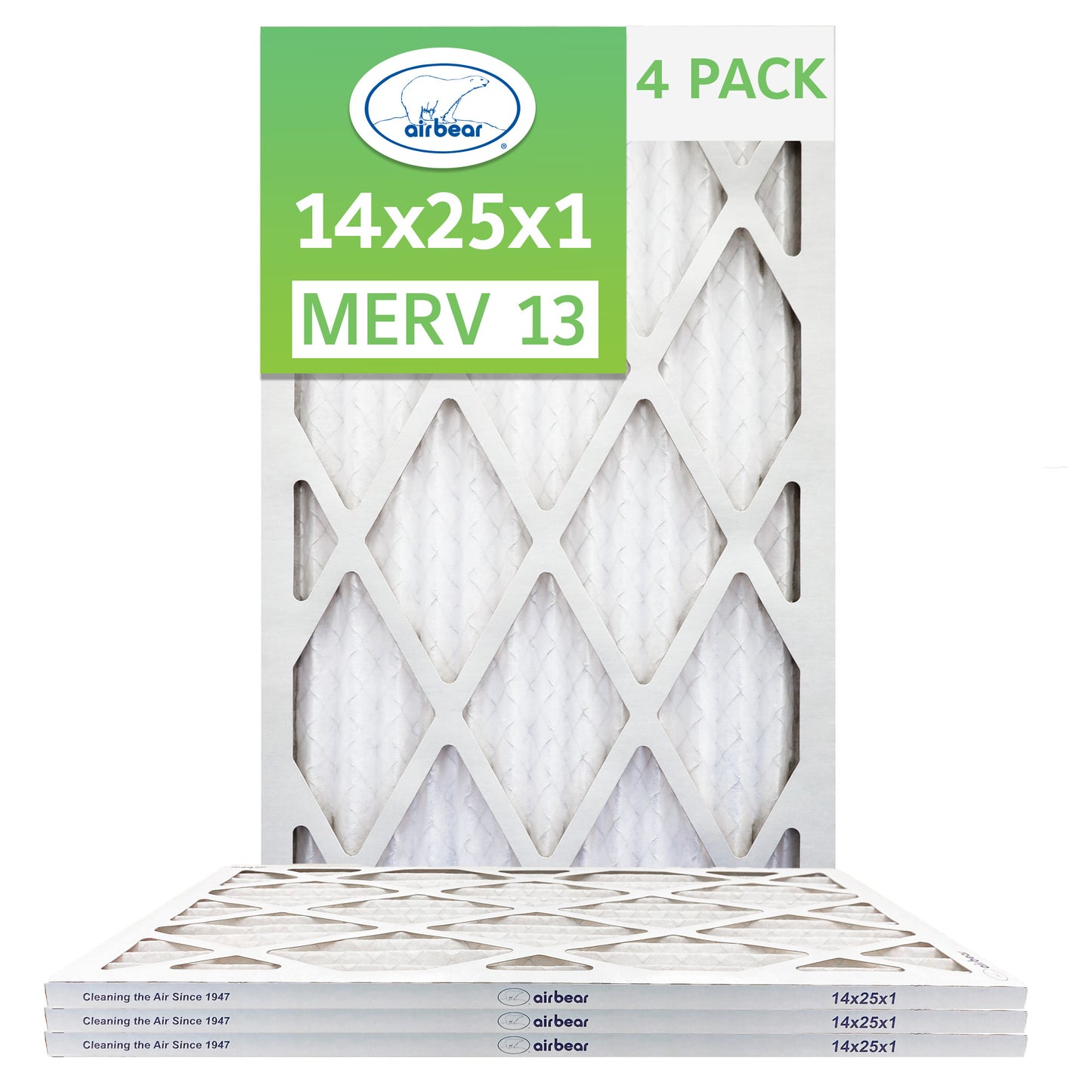 Air Bear 14x25x1 Pleated Air Filter