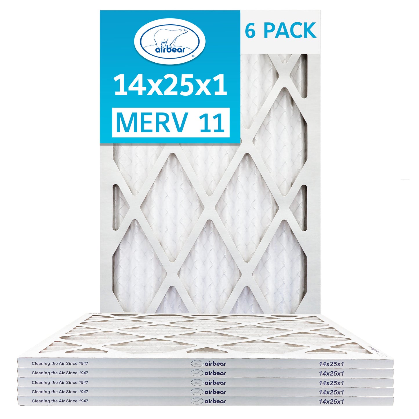 Air Bear 14x25x1 Pleated Air Filter