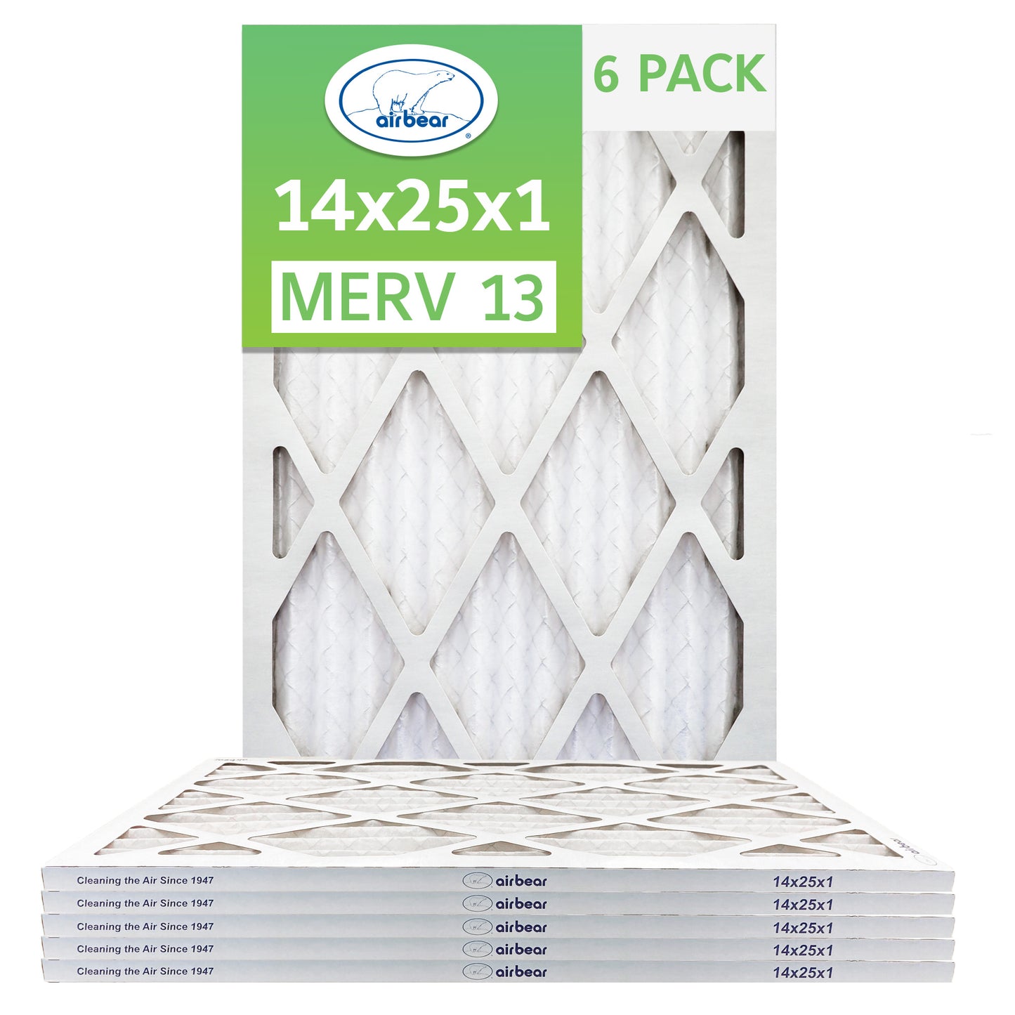 Air Bear 14x25x1 Pleated Air Filter