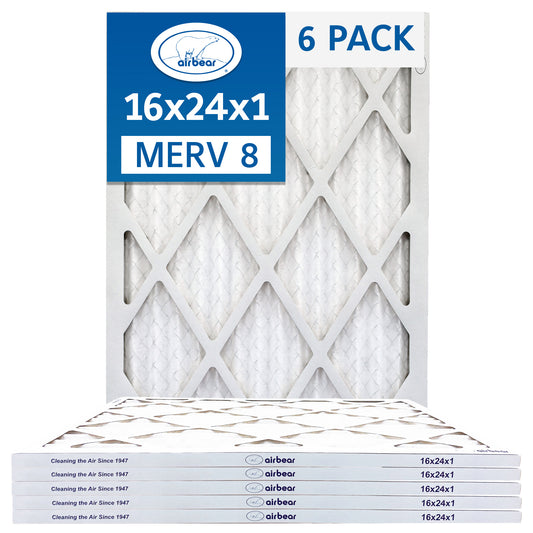 16x24x1 air filter 6pack MERV8