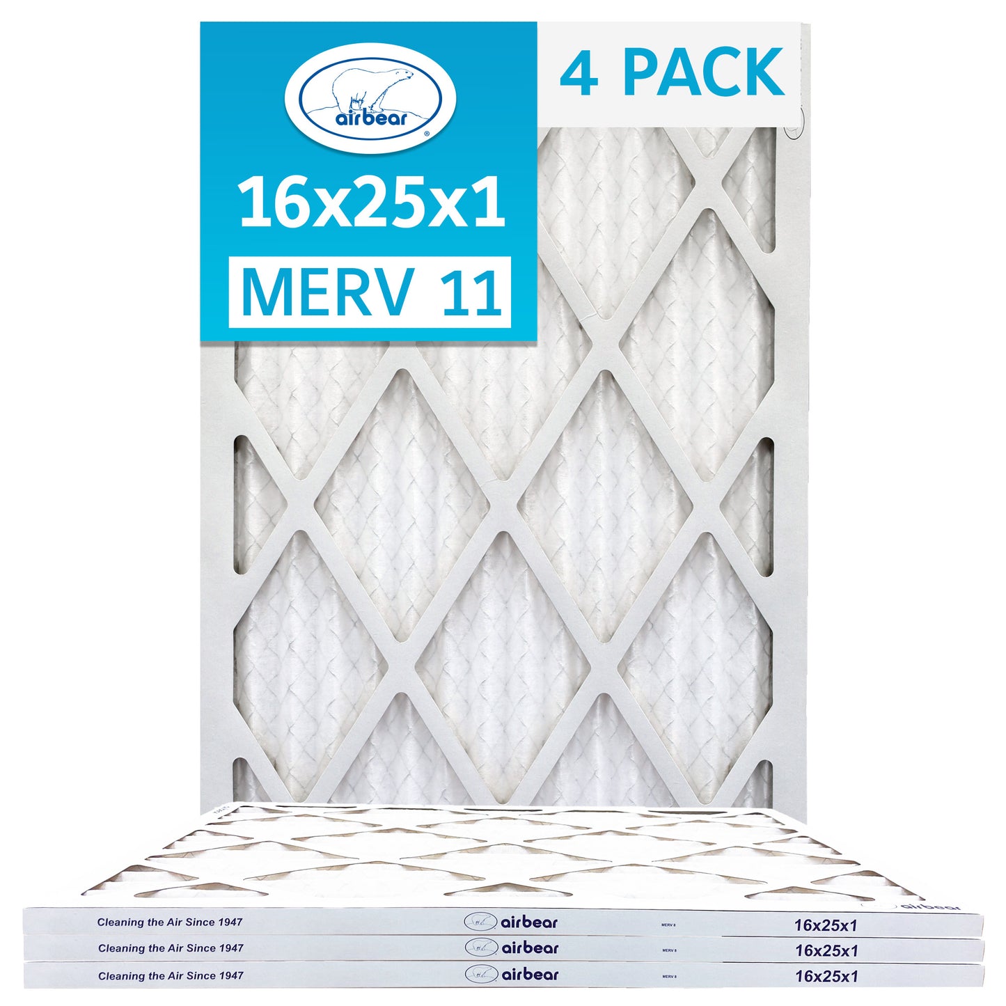 16x25x1 MERV 11 4 pack