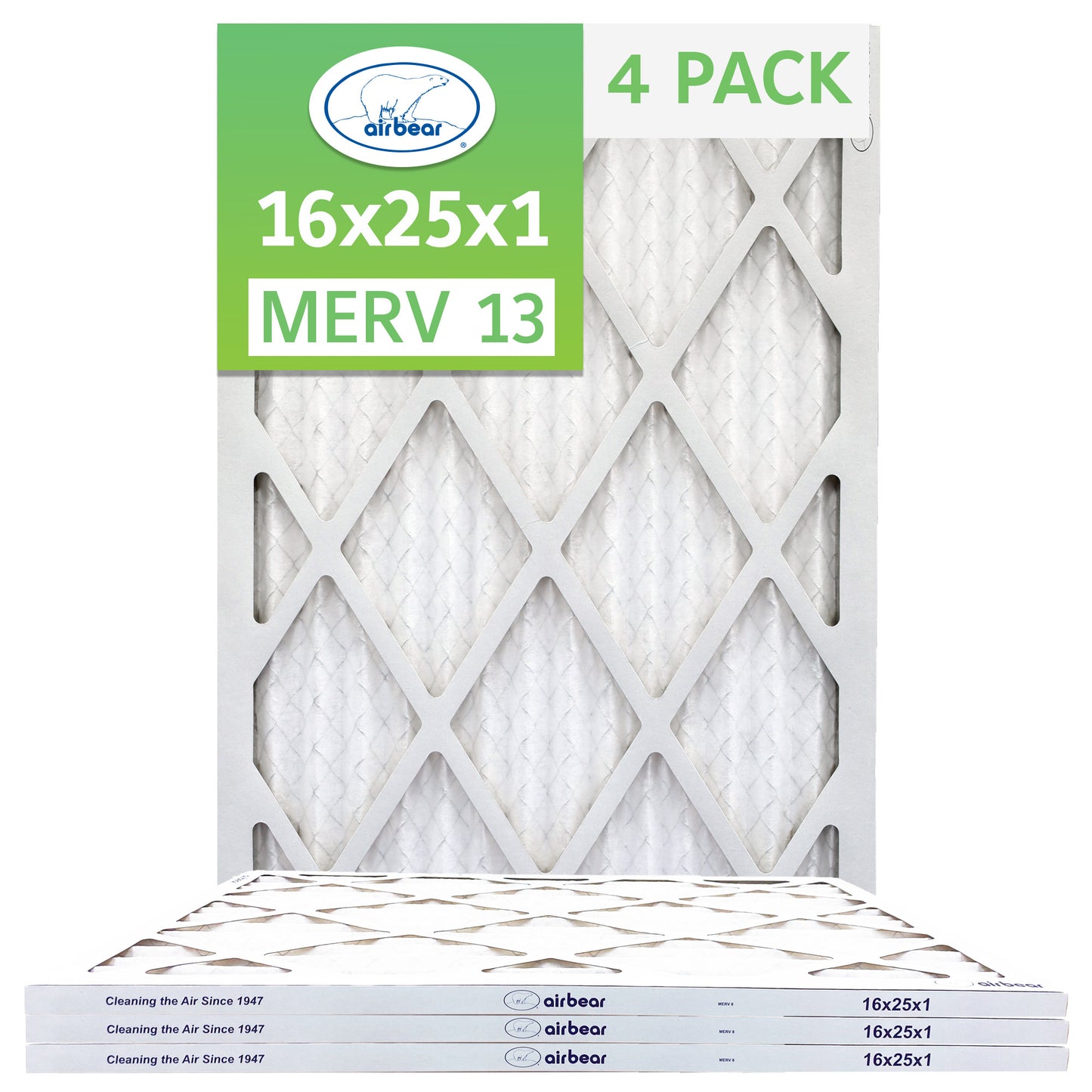 16x25x1 MERV 13 4 pack