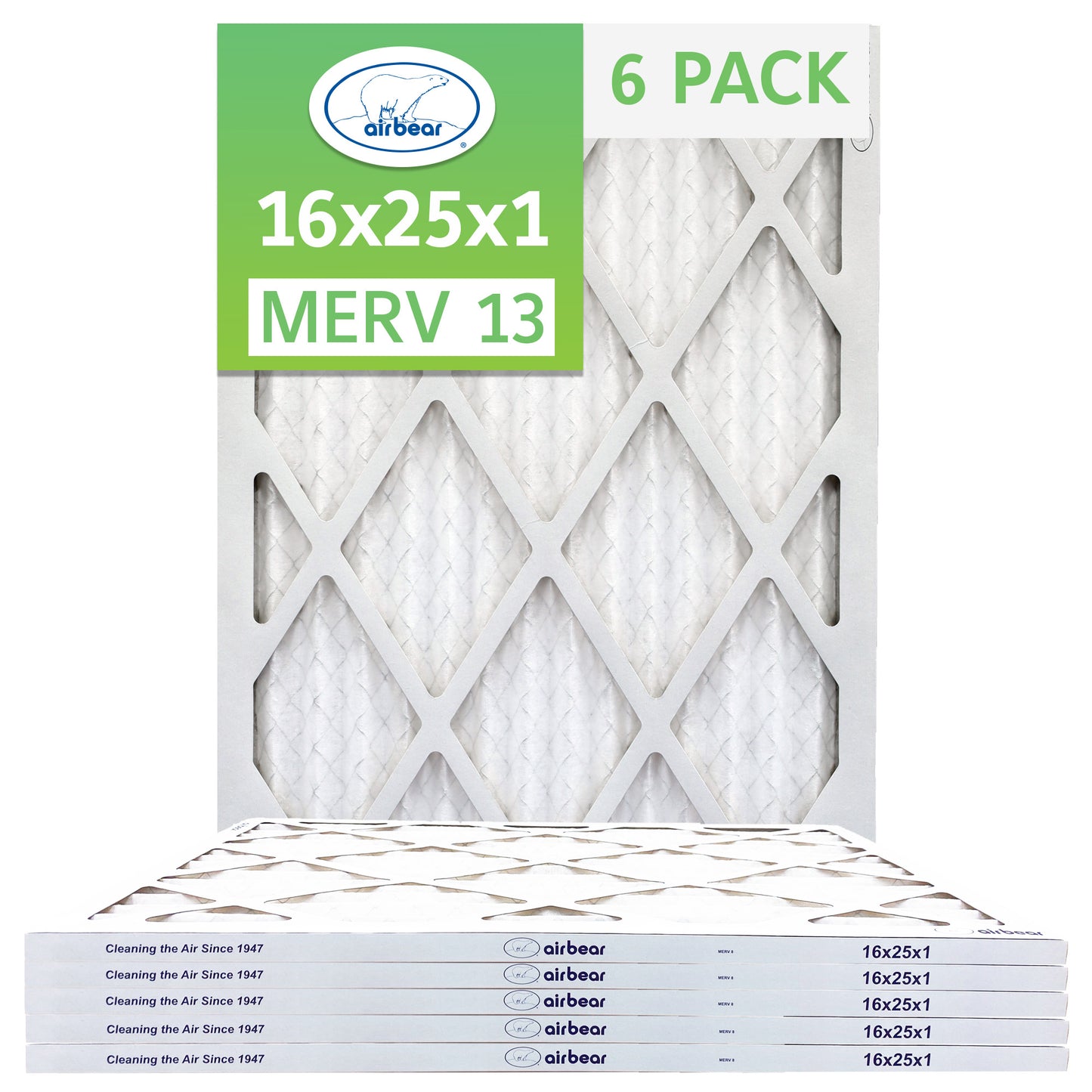 16x25x1 MERV 13 6 pack