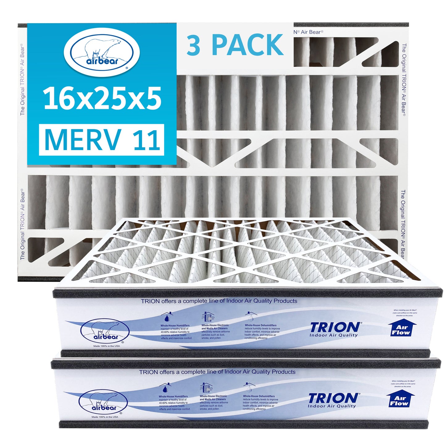 16x25x5 air filter Air Bear MERV 11