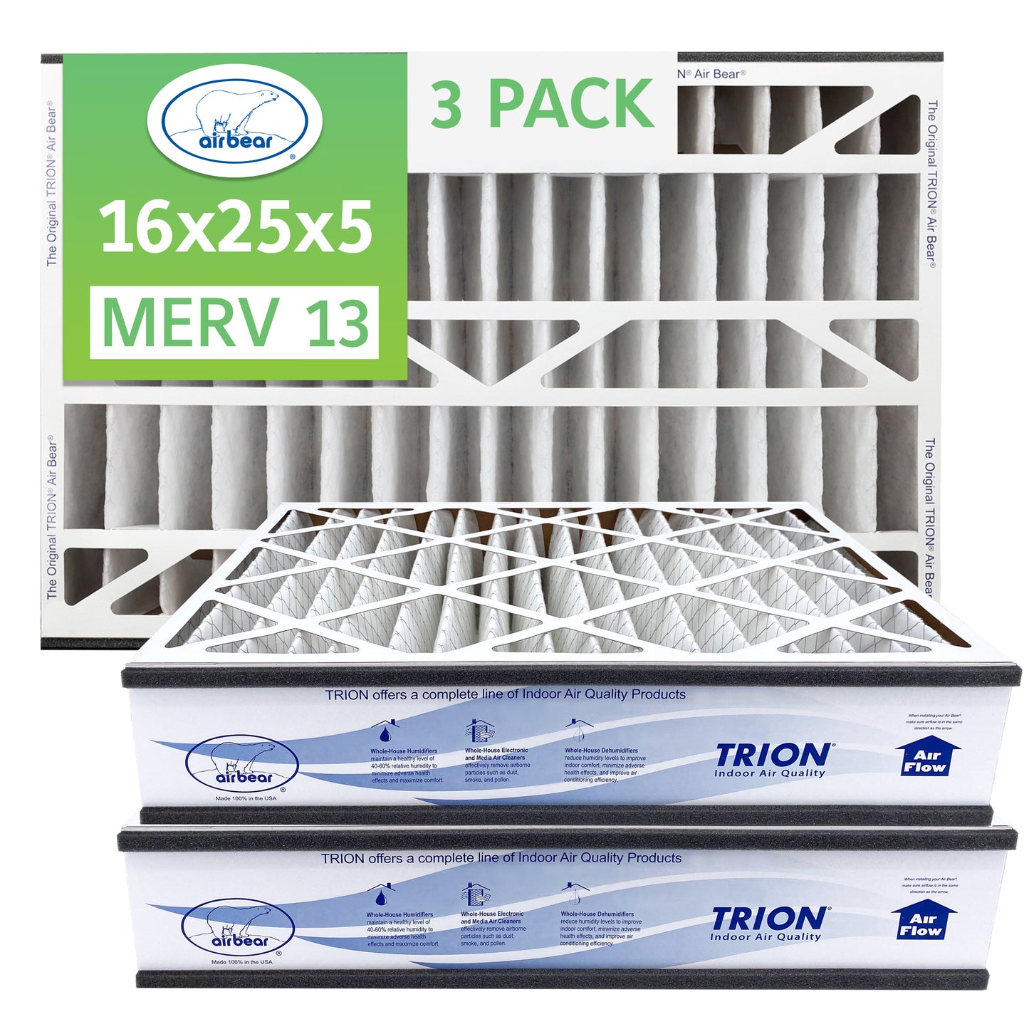 16x25x5 air filter Air Bear MERV 13