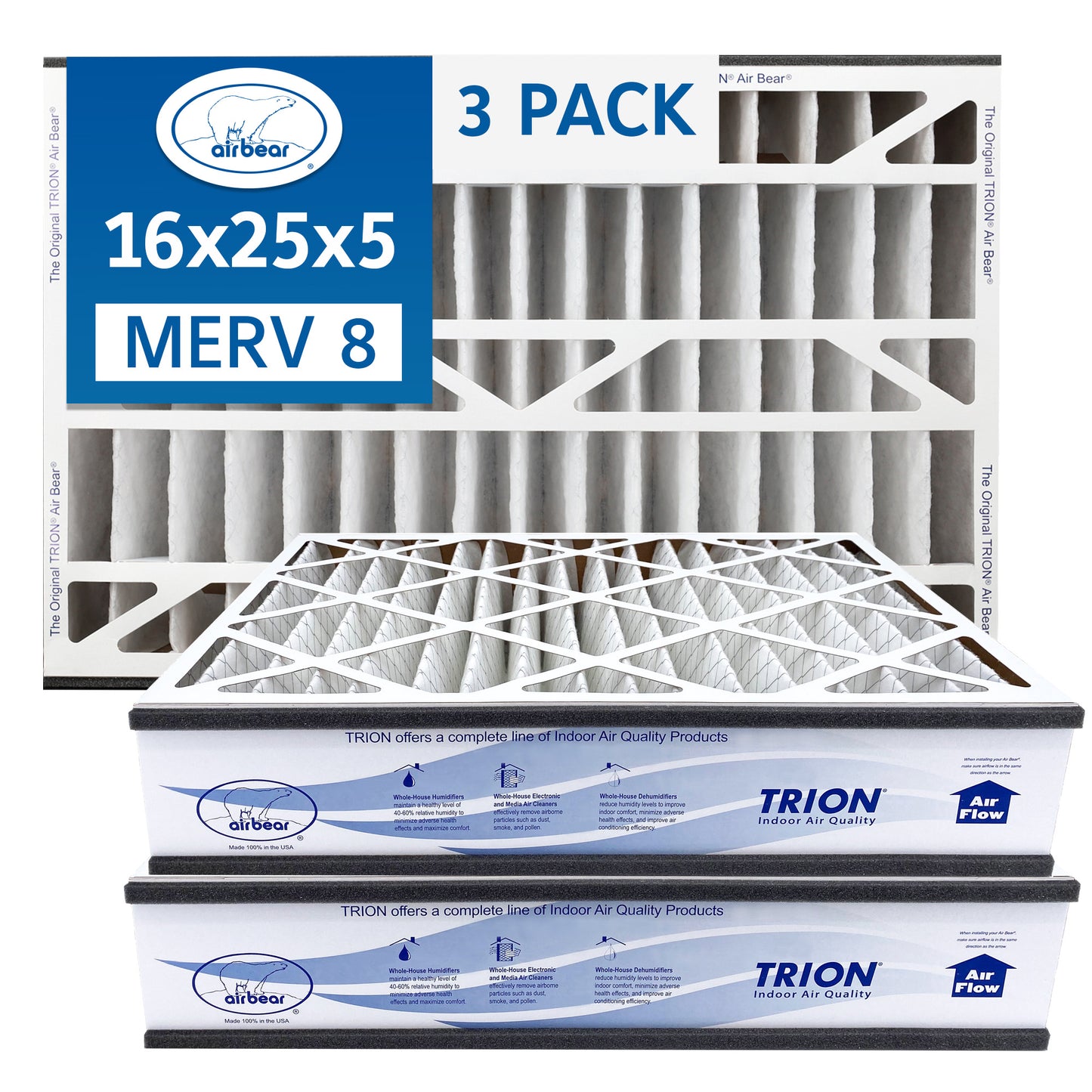 16x25x5 air filter Air Bear MERV 8
