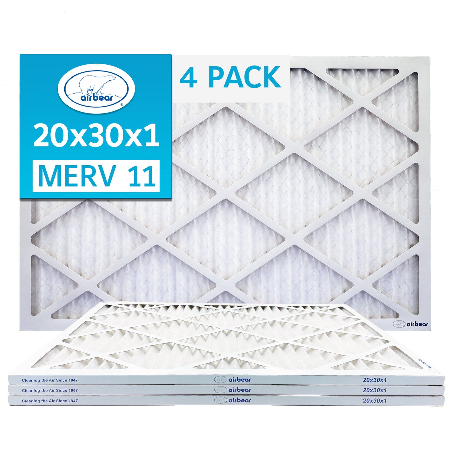 Air Bear 20x30x1 Pleated Air Filter