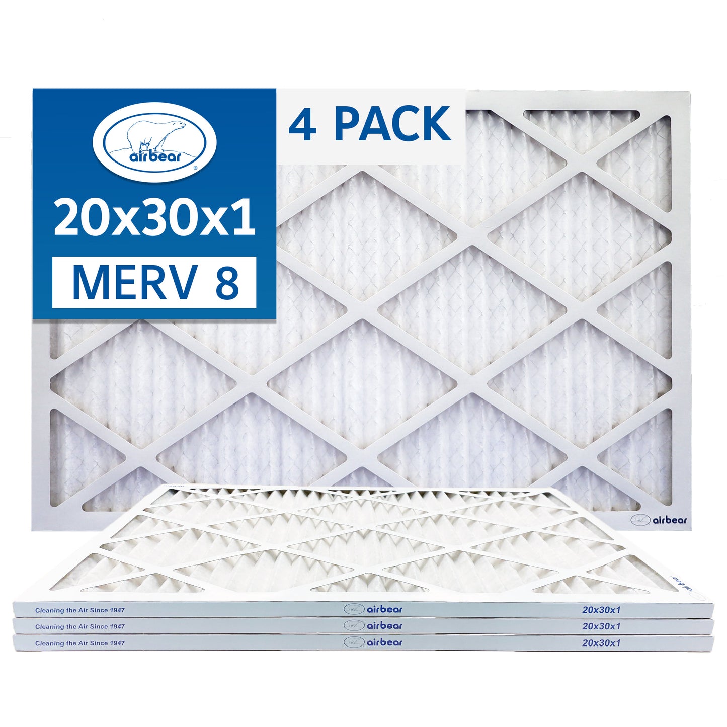 Air Bear 20x30x1 Pleated Air Filter