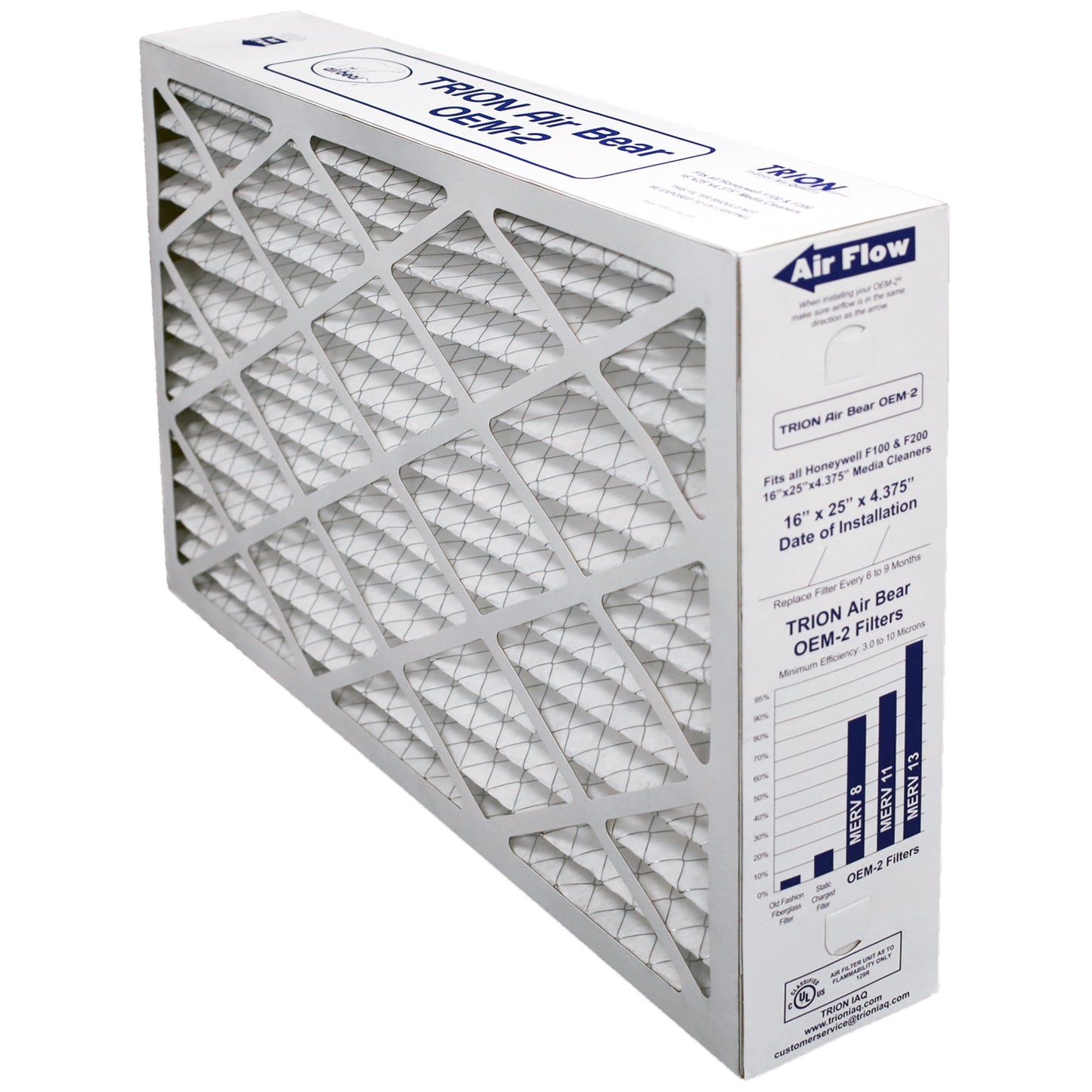 Air Bear OEM-2 16x25x4 Pleated Air Filter