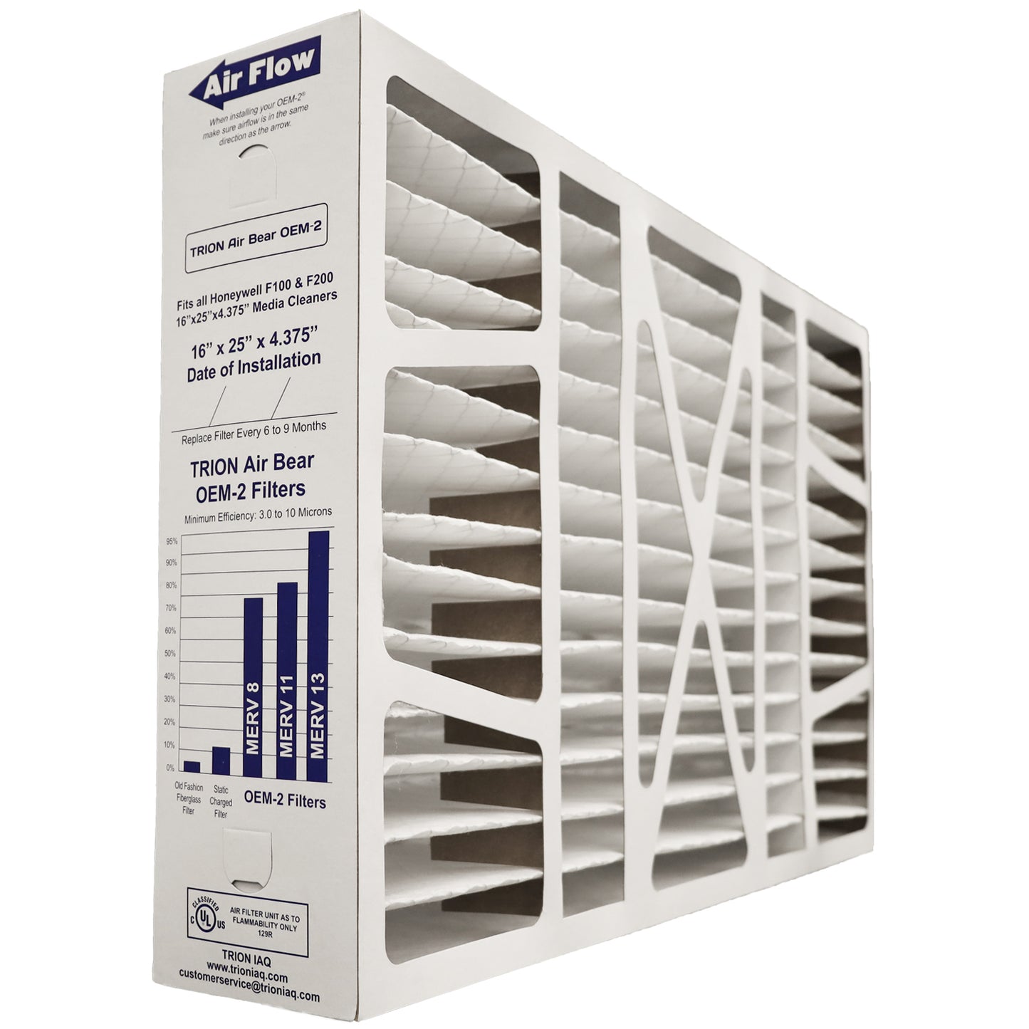 Air Bear OEM-2 16x25x4 Pleated Air Filter