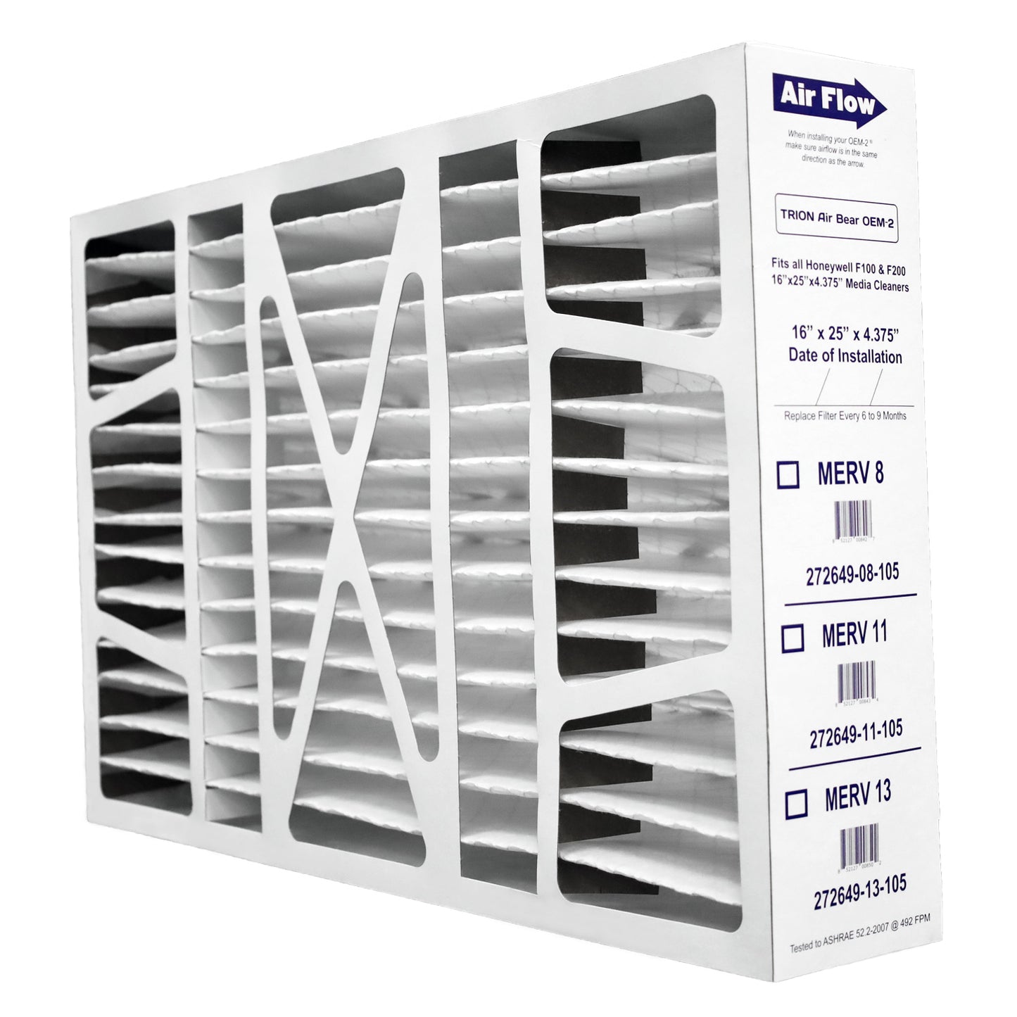 Air Bear OEM-2 16x25x4 Pleated Air Filter