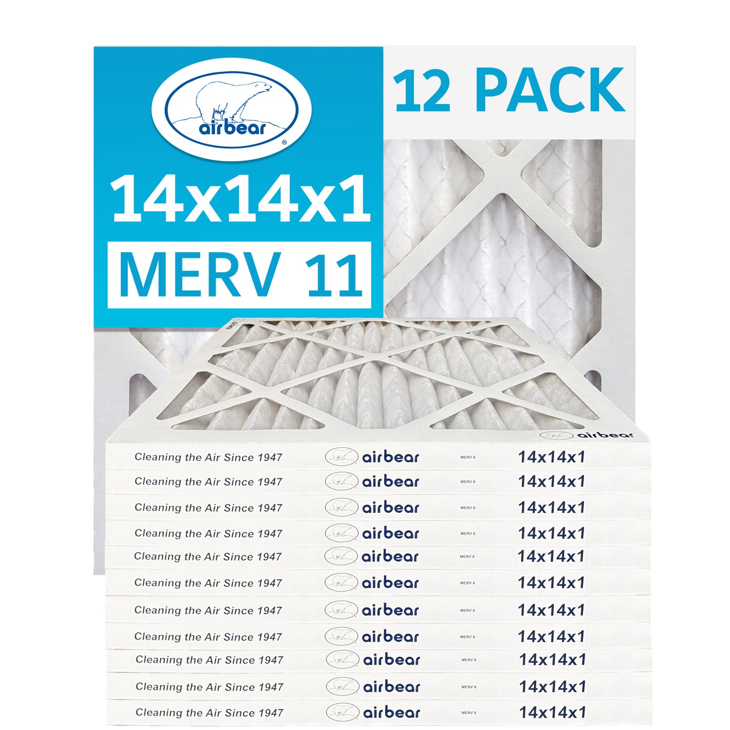 Air Bear 14x14x1 Pleated Air Filter