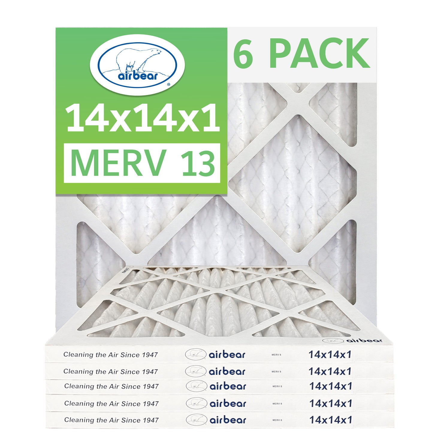 Air Bear 14x14x1 Pleated Air Filter