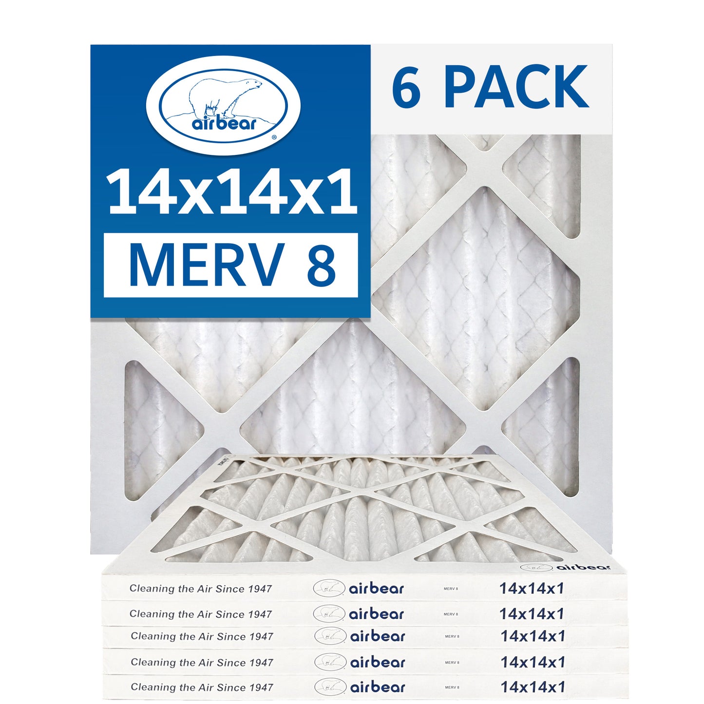 Air Bear 14x14x1 Pleated Air Filter