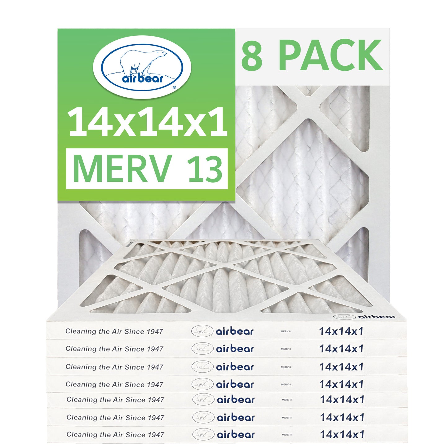 Air Bear 14x14x1 Pleated Air Filter