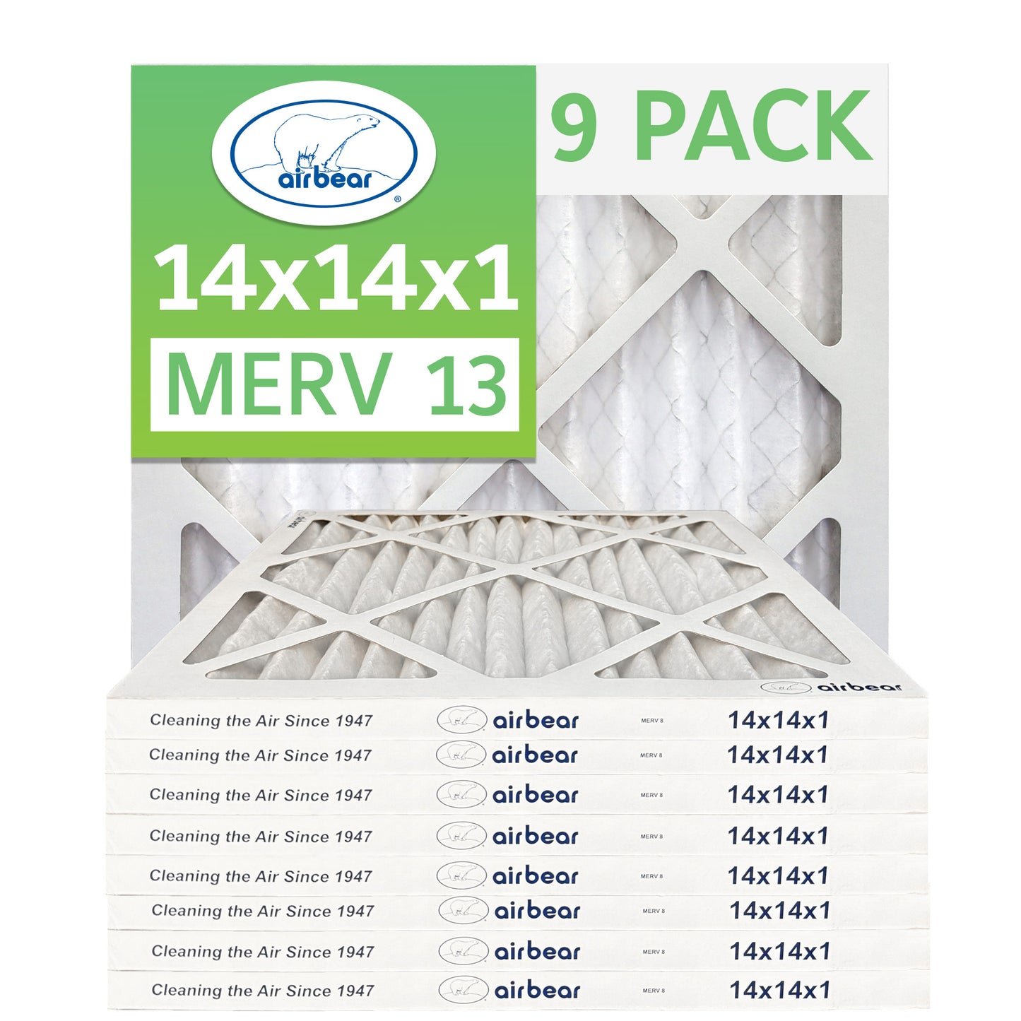 Air Bear 14x14x1 Pleated Air Filter