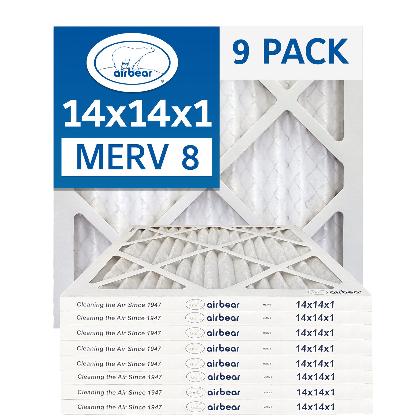 Air Bear 14x14x1 Pleated Air Filter