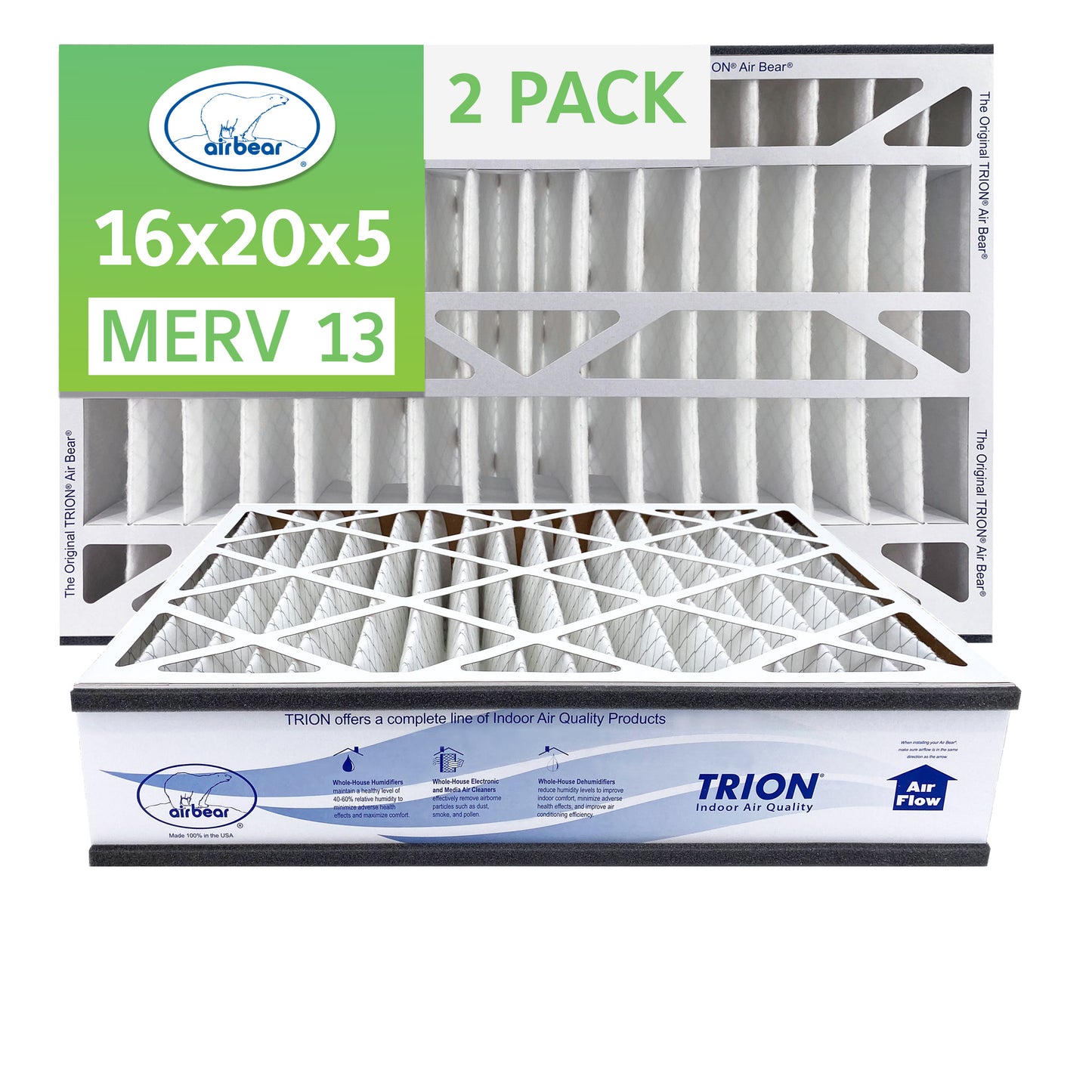 Air Bear 16x20x5 Pleated Air Filter