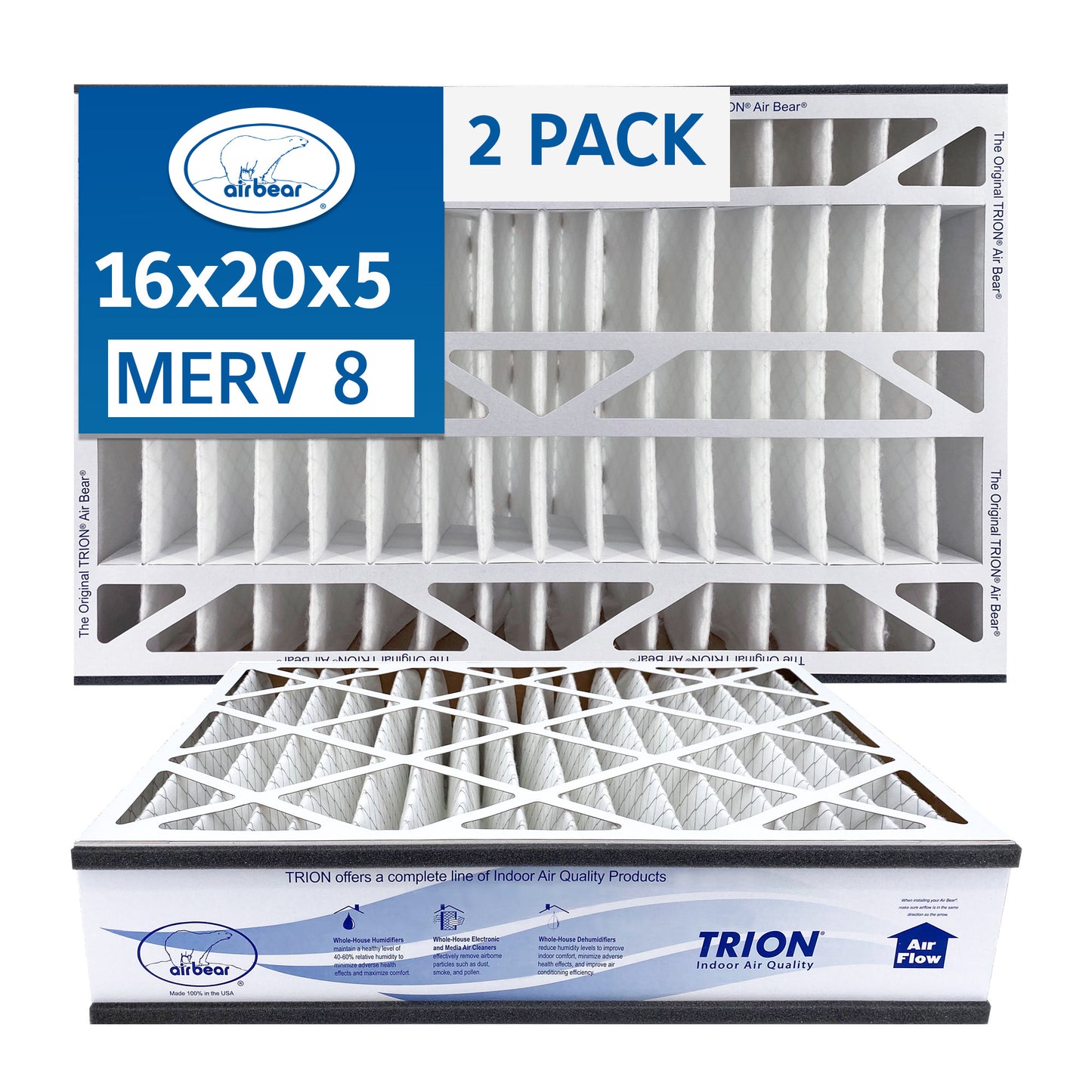 Air Bear 16x20x5 Pleated Air Filter