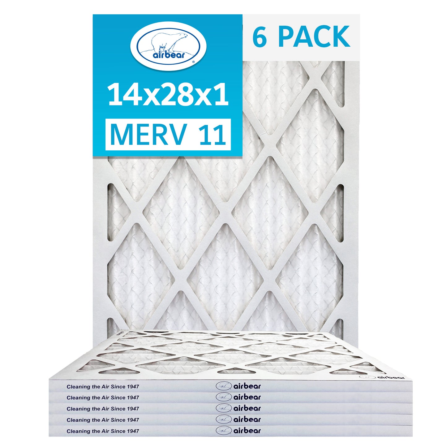 Air Bear 14x28x1 Pleated Air Filter