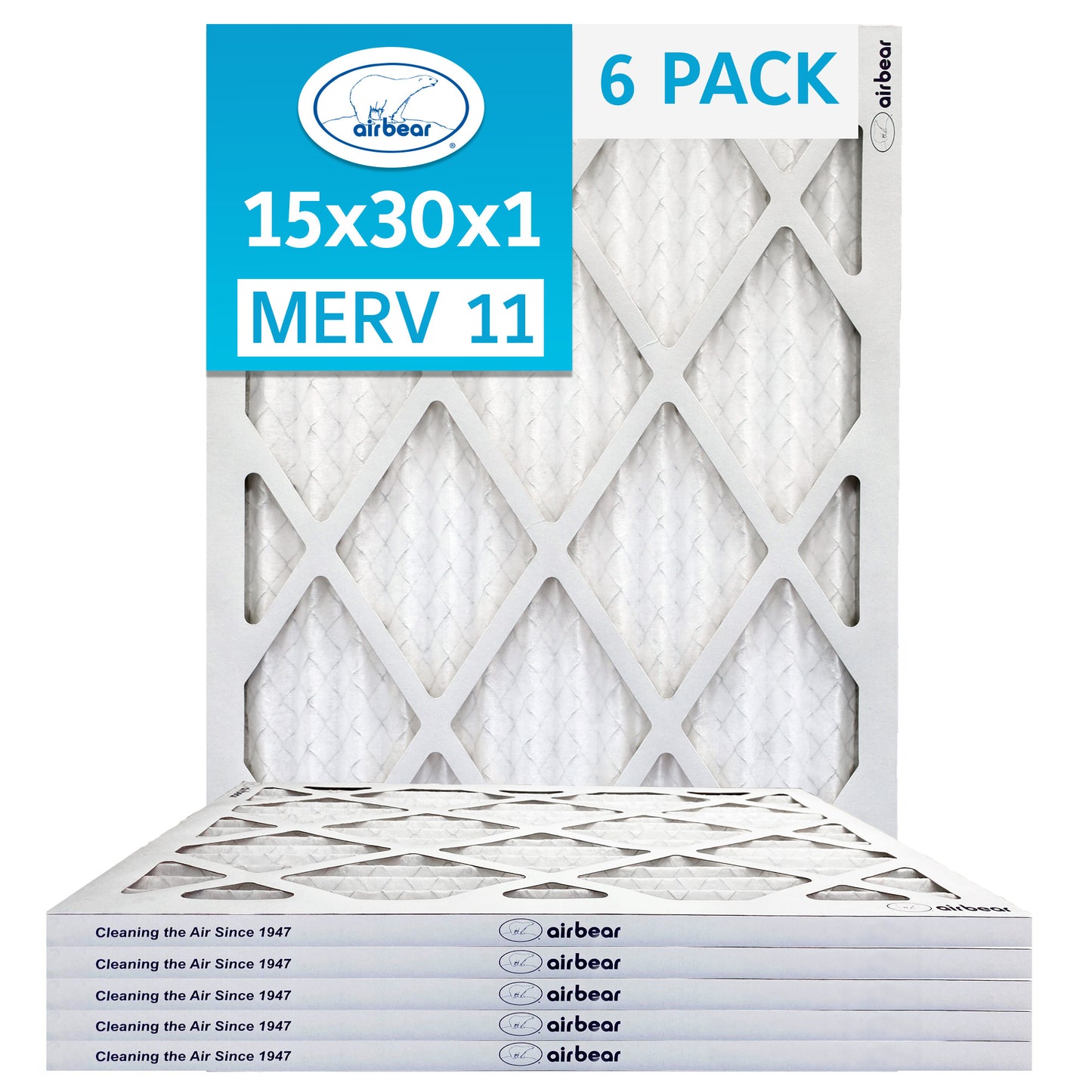 Air Bear 15x30x1 Pleated Air Filter