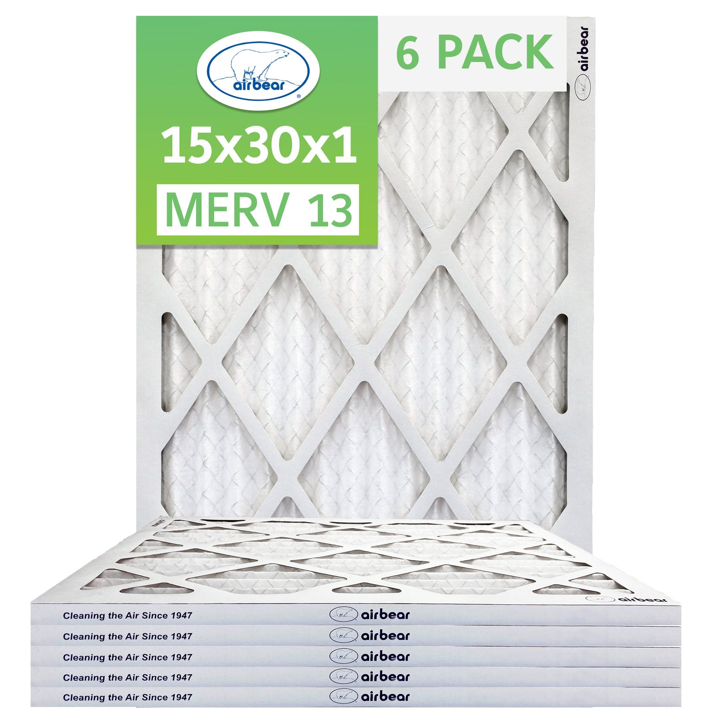 Air Bear 15x30x1 Pleated Air Filter