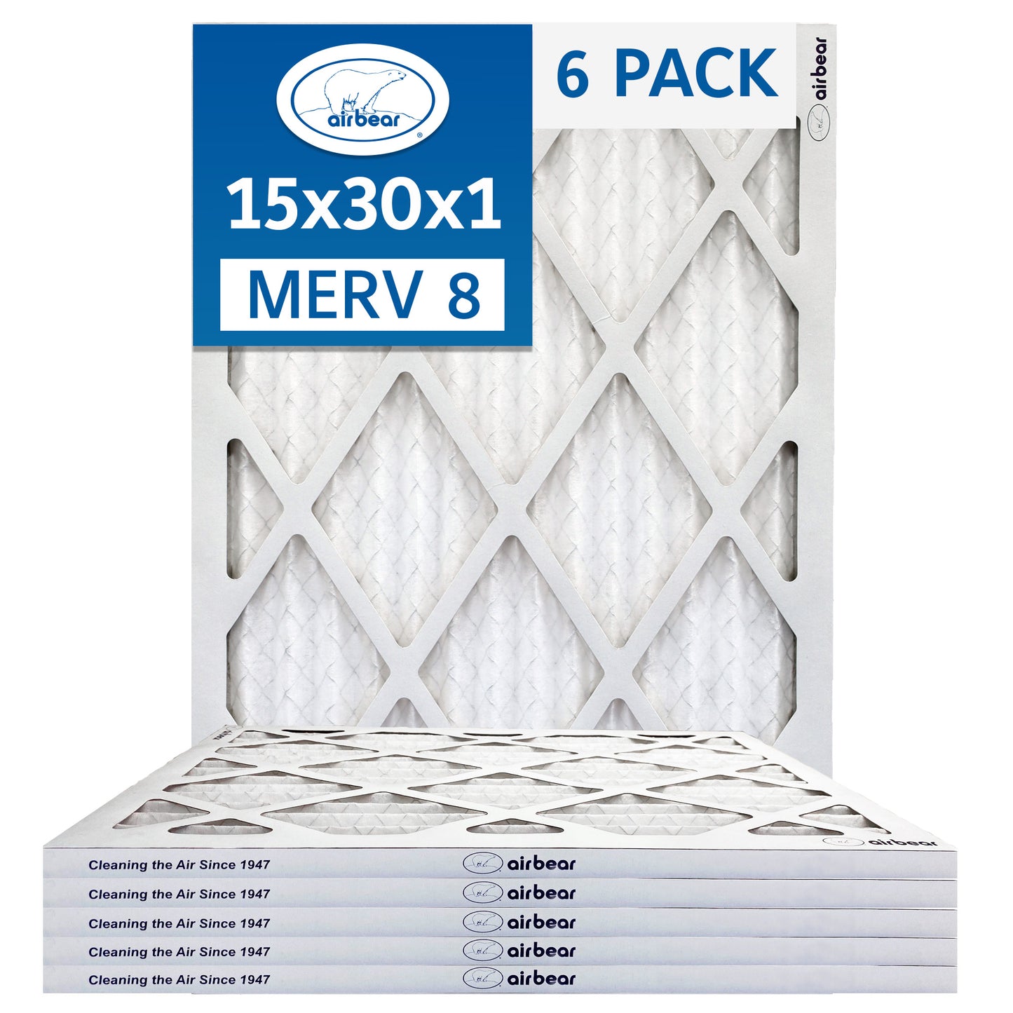 Air Bear 15x30x1 Pleated Air Filter