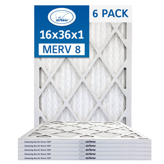 Air Bear 16x36x1 Pleated Air Filter