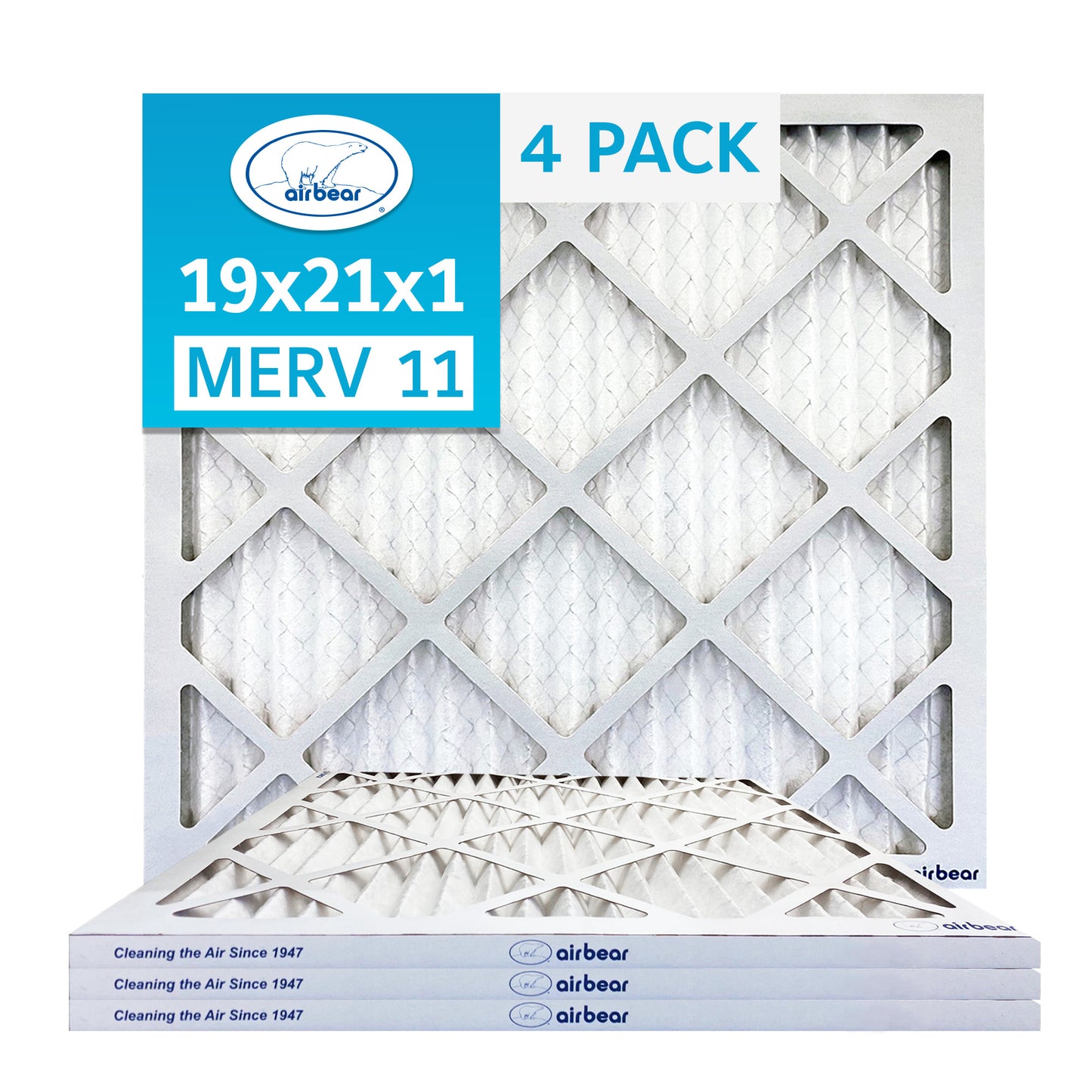 Air Bear 19x21x1 Pleated Air Filter