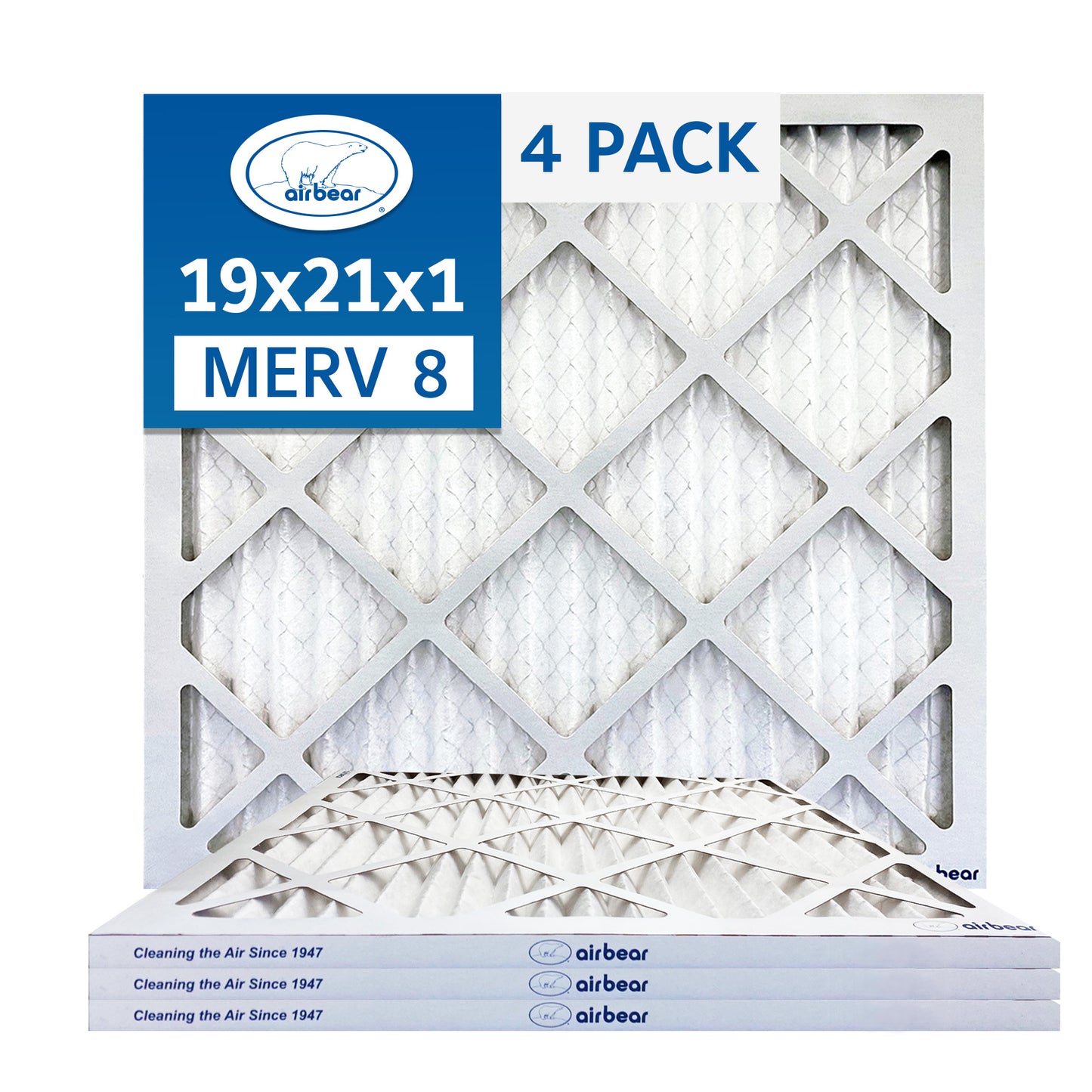 Air Bear 19x21x1 Pleated Air Filter