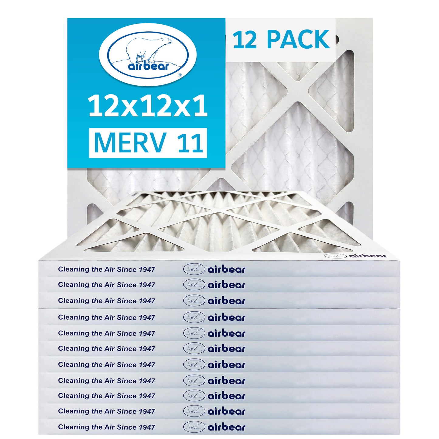 Air Bear 12x12x1 Pleated Air Filter