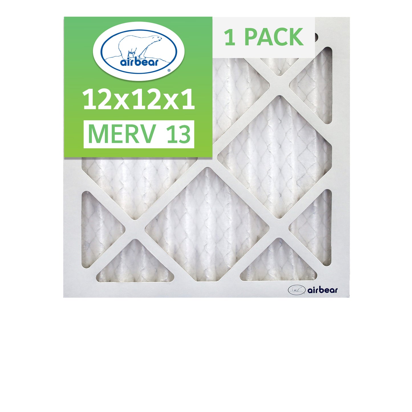 Air Bear 12x12x1 Pleated Air Filter