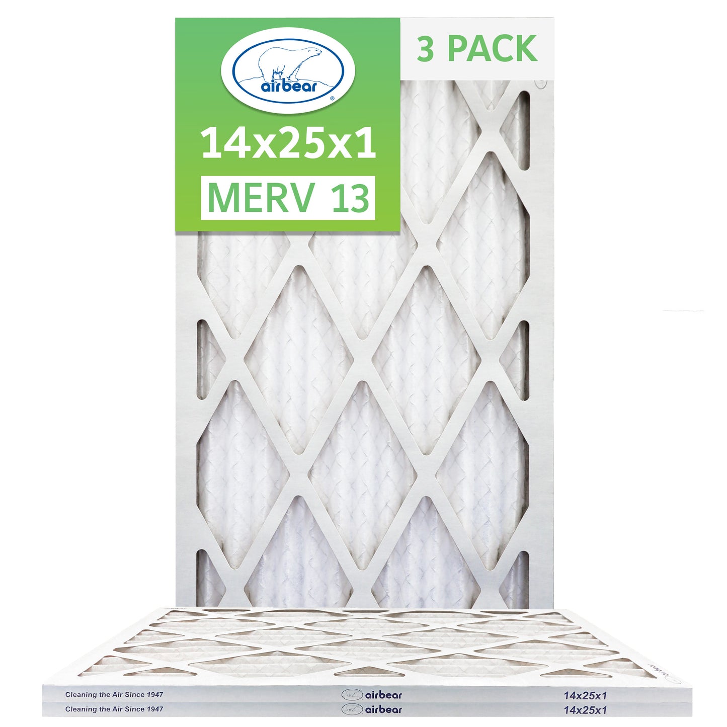 14x25x1 Air Bear  Pleated Air Filter