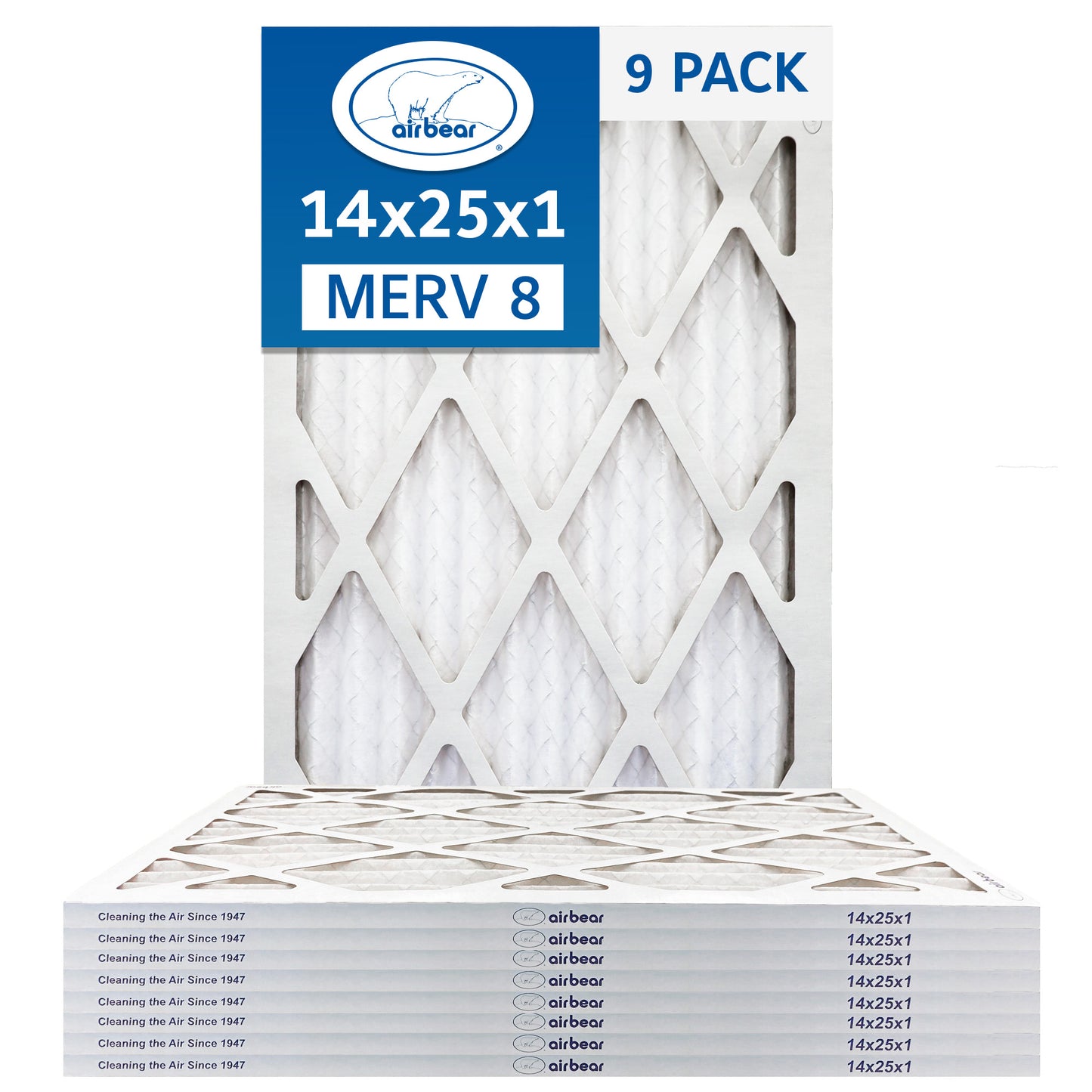 14x25x1 Air Bear  Pleated Air Filter