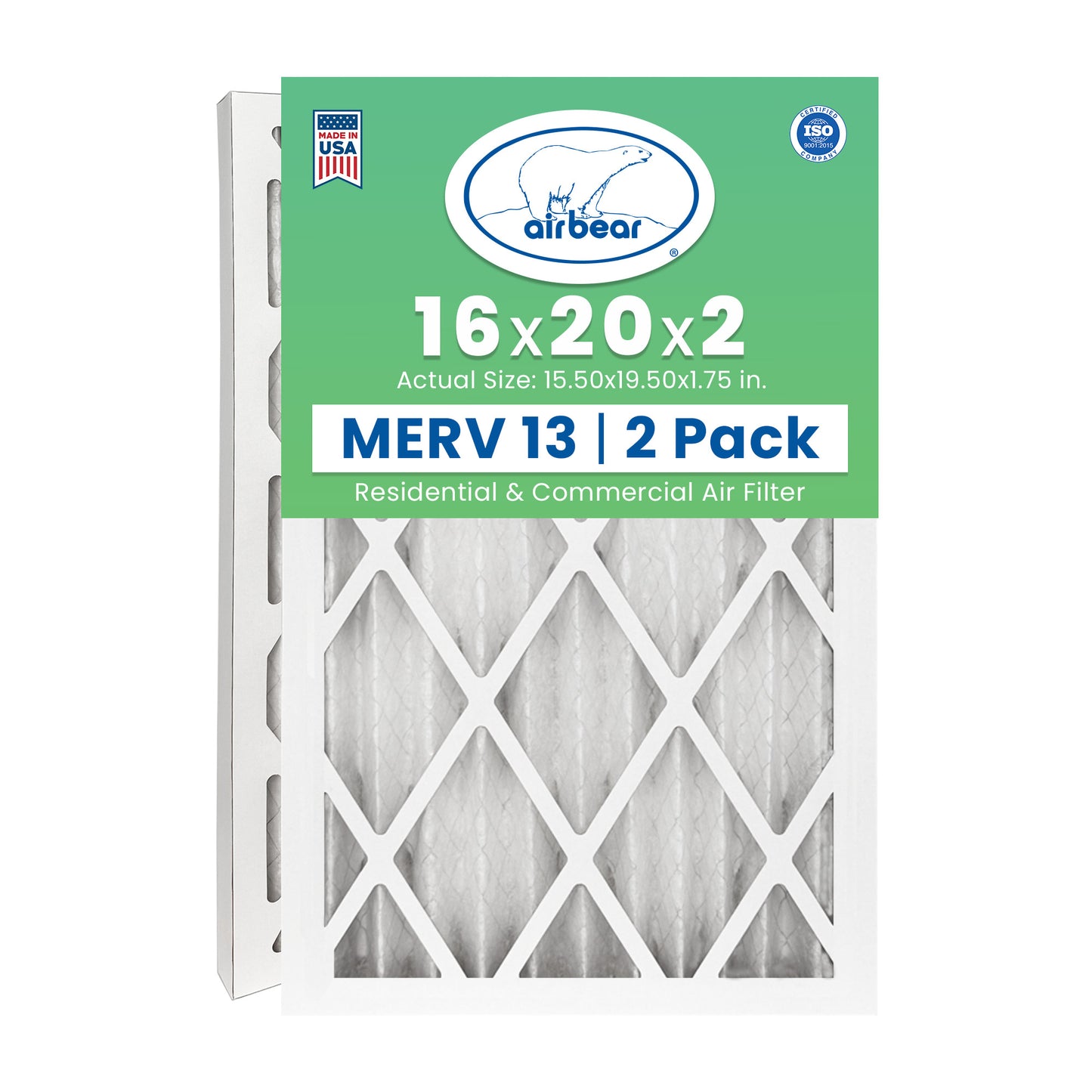 Air Bear 16x20x2 Pleated Air Filters
