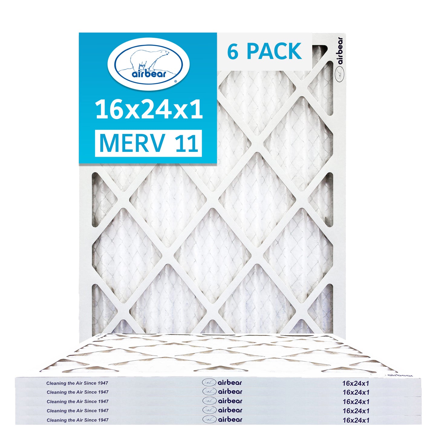 Air Bear 16x24x1 Pleated Air Filters