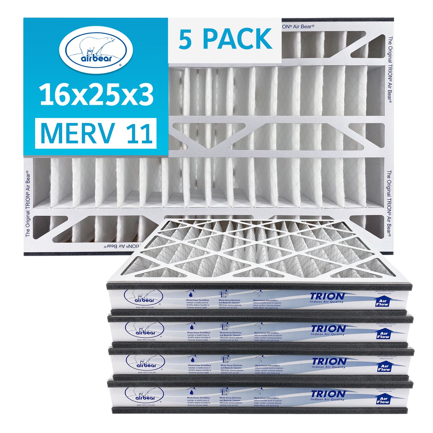 16x25x3 TRION Air Bear Cub Pleated Air Filter