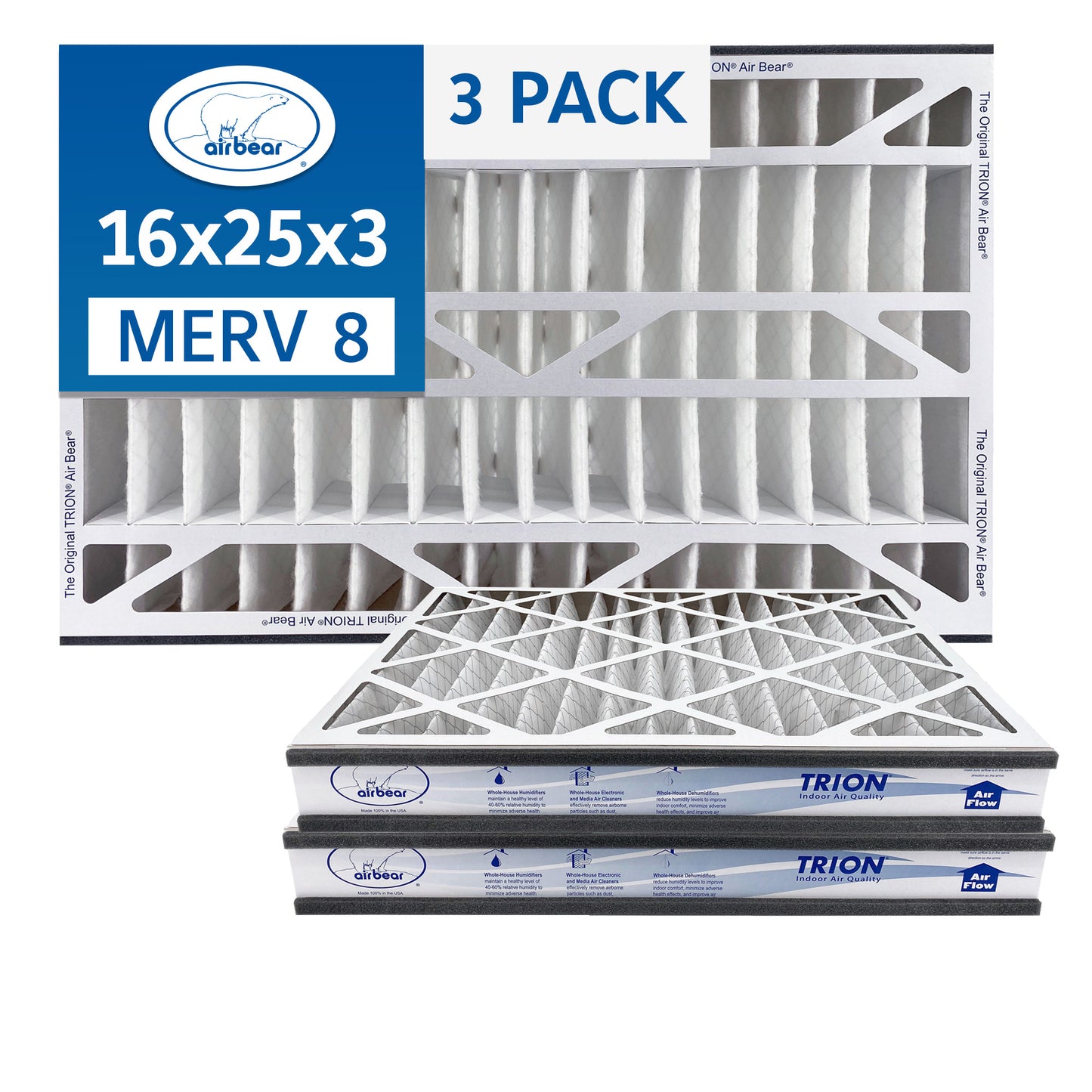 16x25x3 TRION Air Bear Cub Pleated Air Filter
