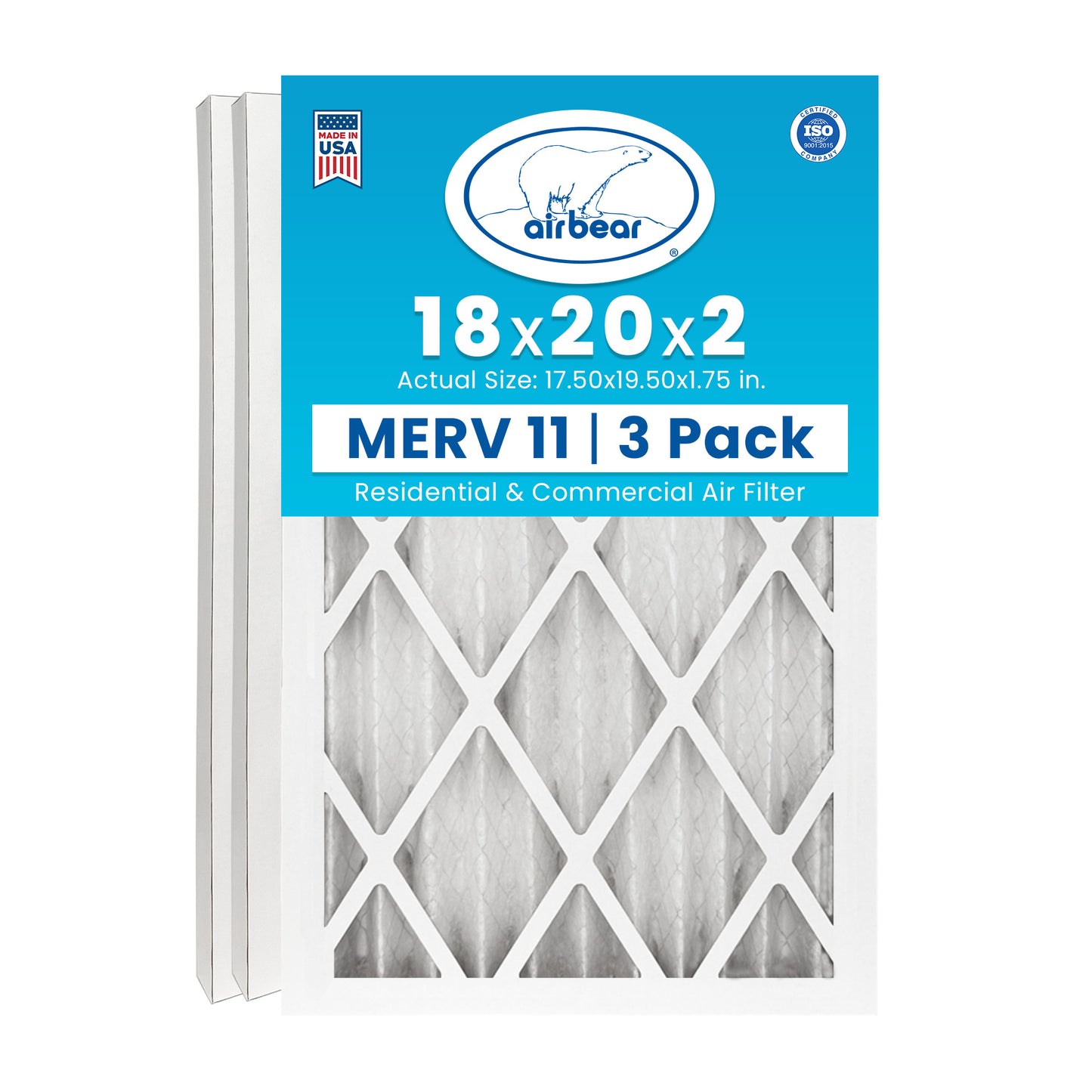 Air Bear 18x20x2 Pleated Air Filter