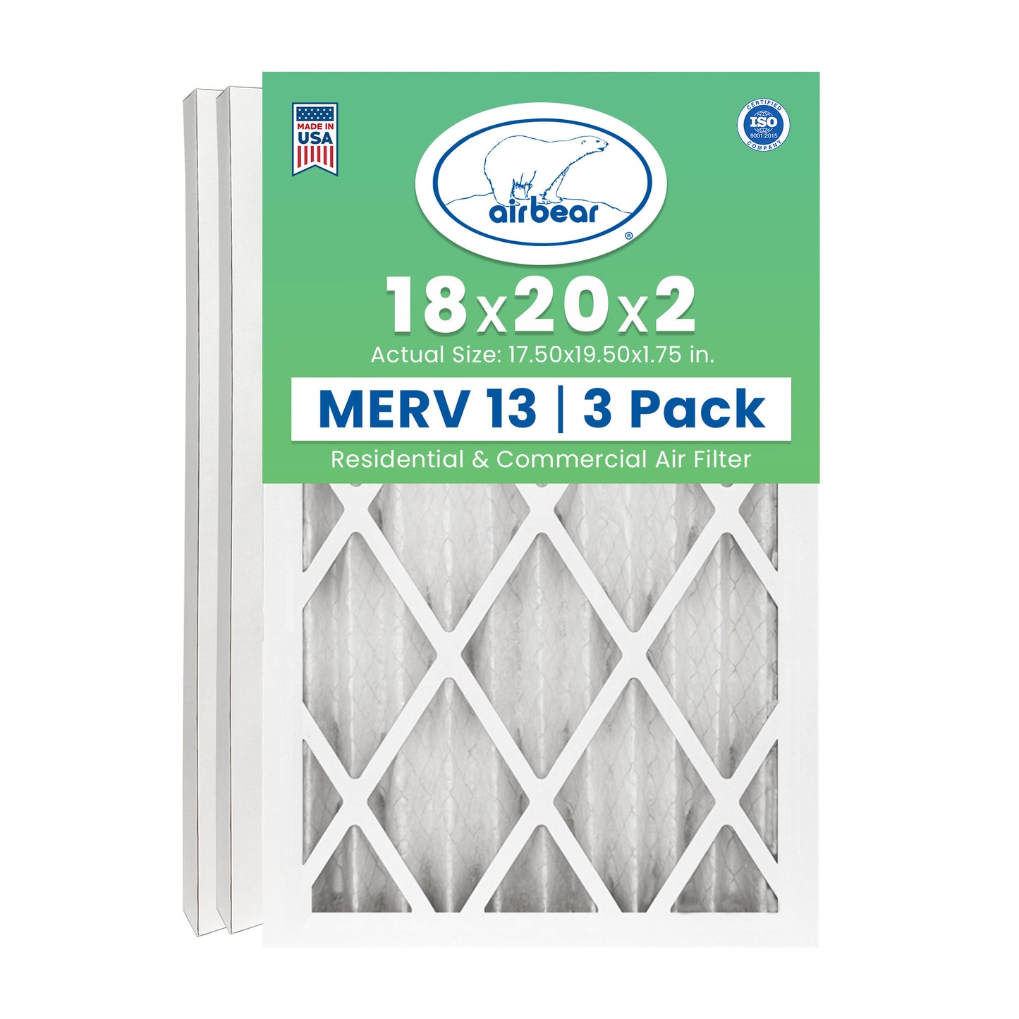Air Bear 18x20x2 Pleated Air Filter