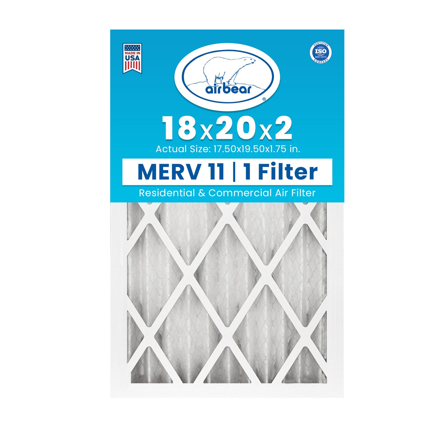 Air Bear 18x20x2 Pleated Air Filter