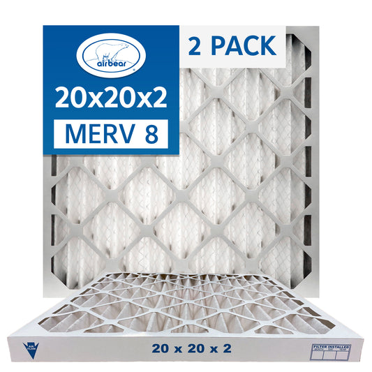 Air Bear 20x20x2 Pleated Air Filter 2-Pack