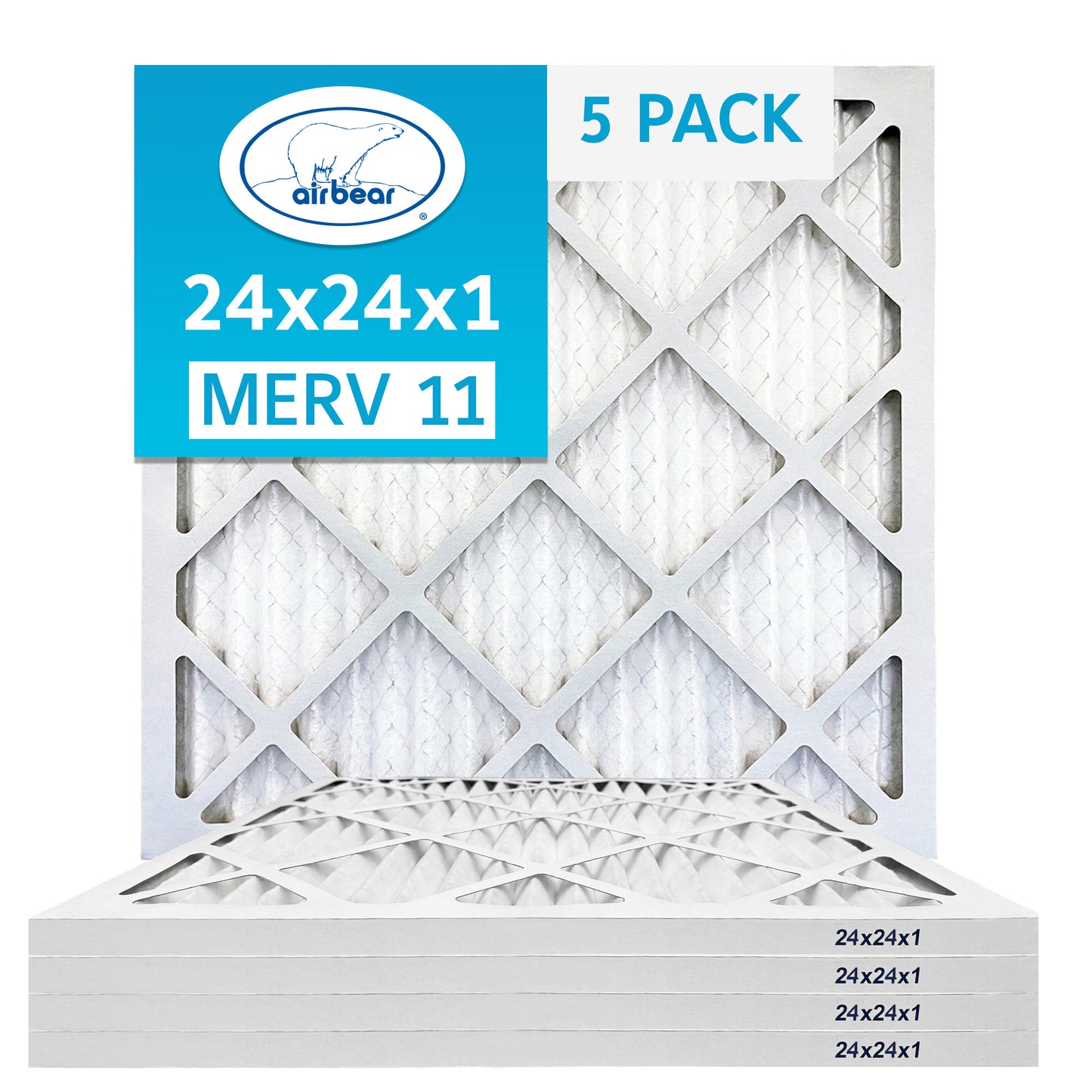 Air Bear 24x24x1 Pleated Air Filter