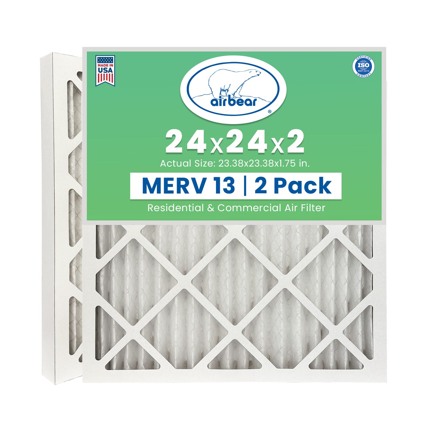 Air Bear 24x24x2 Pleated Air Filter