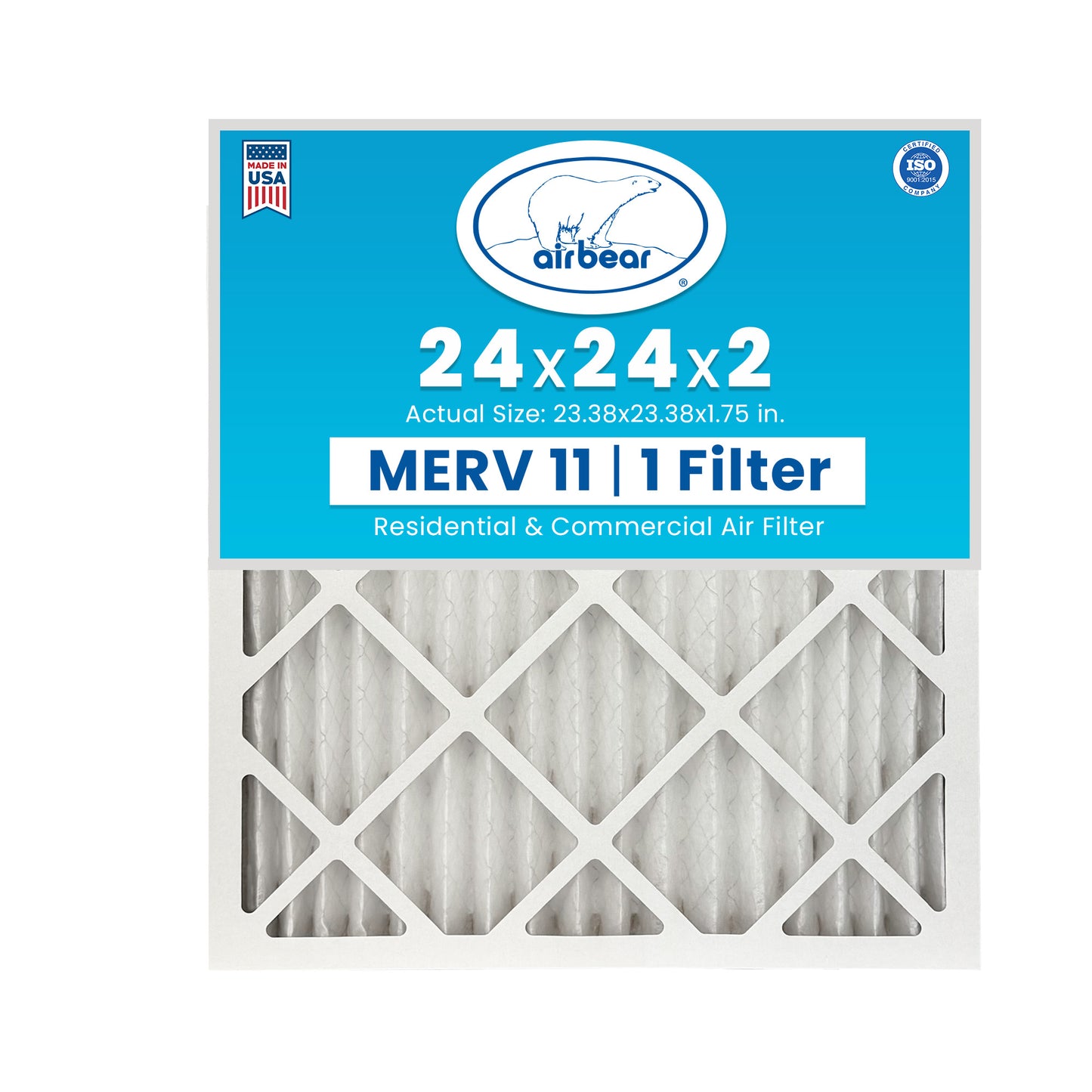 Air Bear 24x24x2 Pleated Air Filter