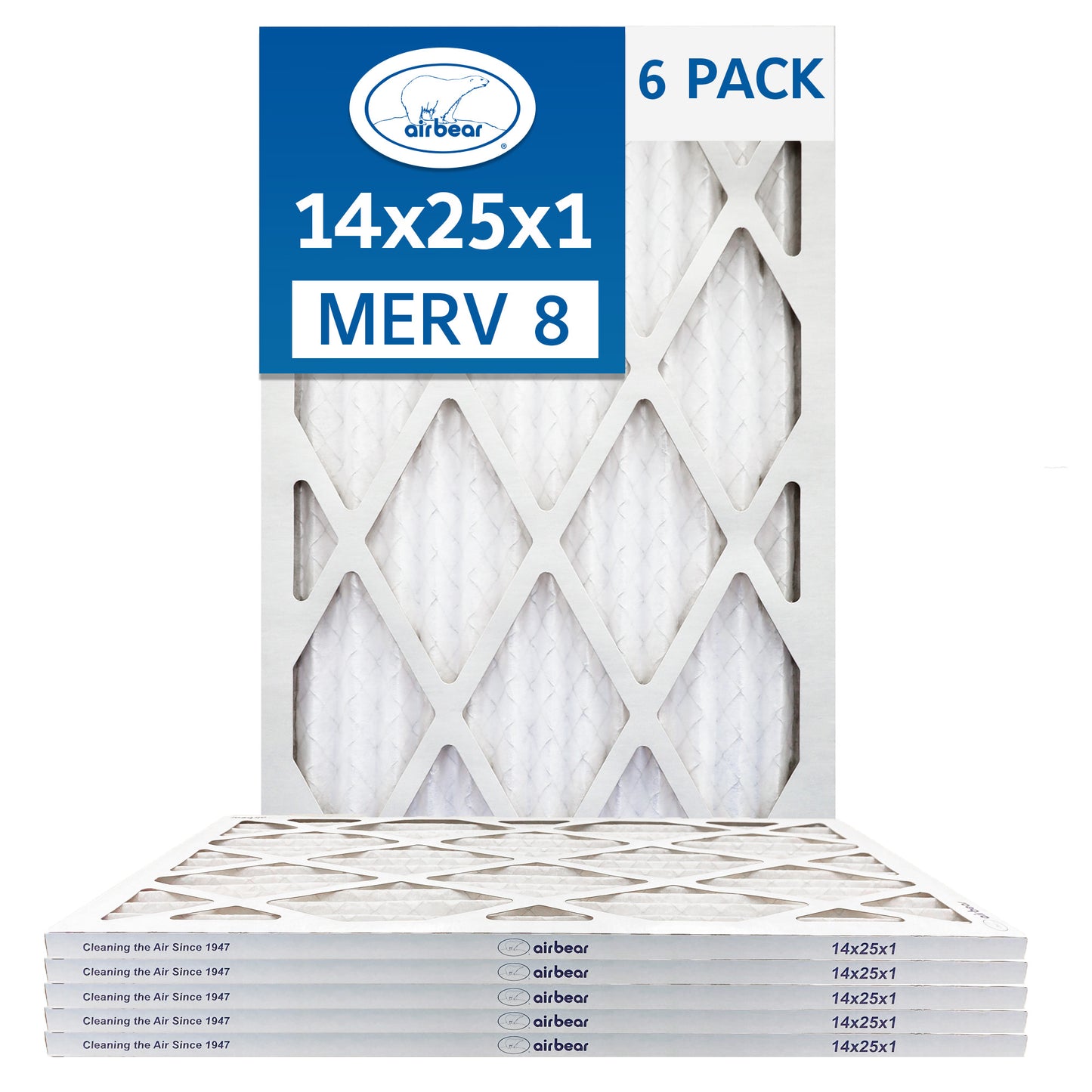 Air Bear 14x25x1 Pleated Air Filter