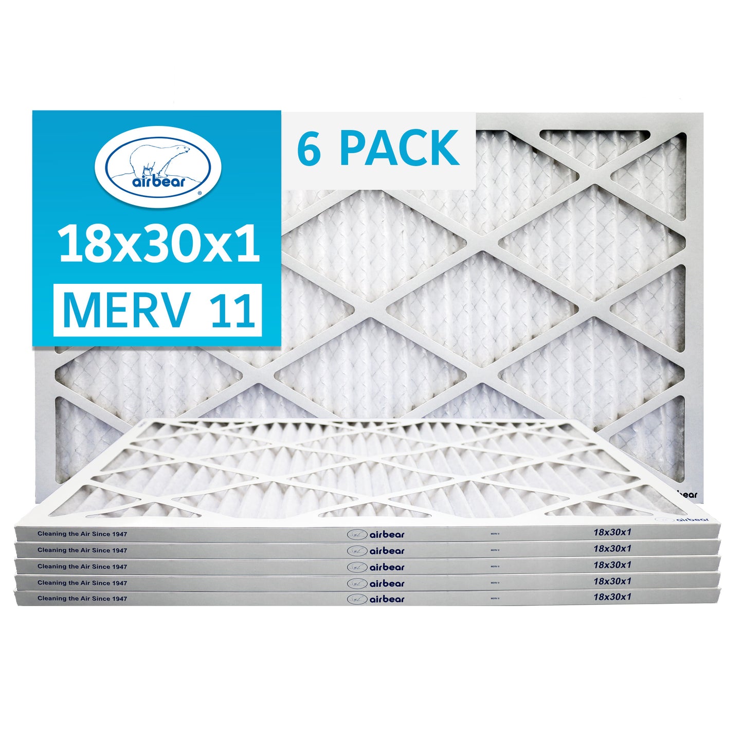 Air Bear 18x30x1 Pleated Air Filter